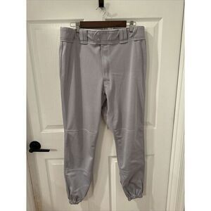 Rawlings Men's Gray Long Baseball Pants - Size Large Belt‎ Loops 36x30